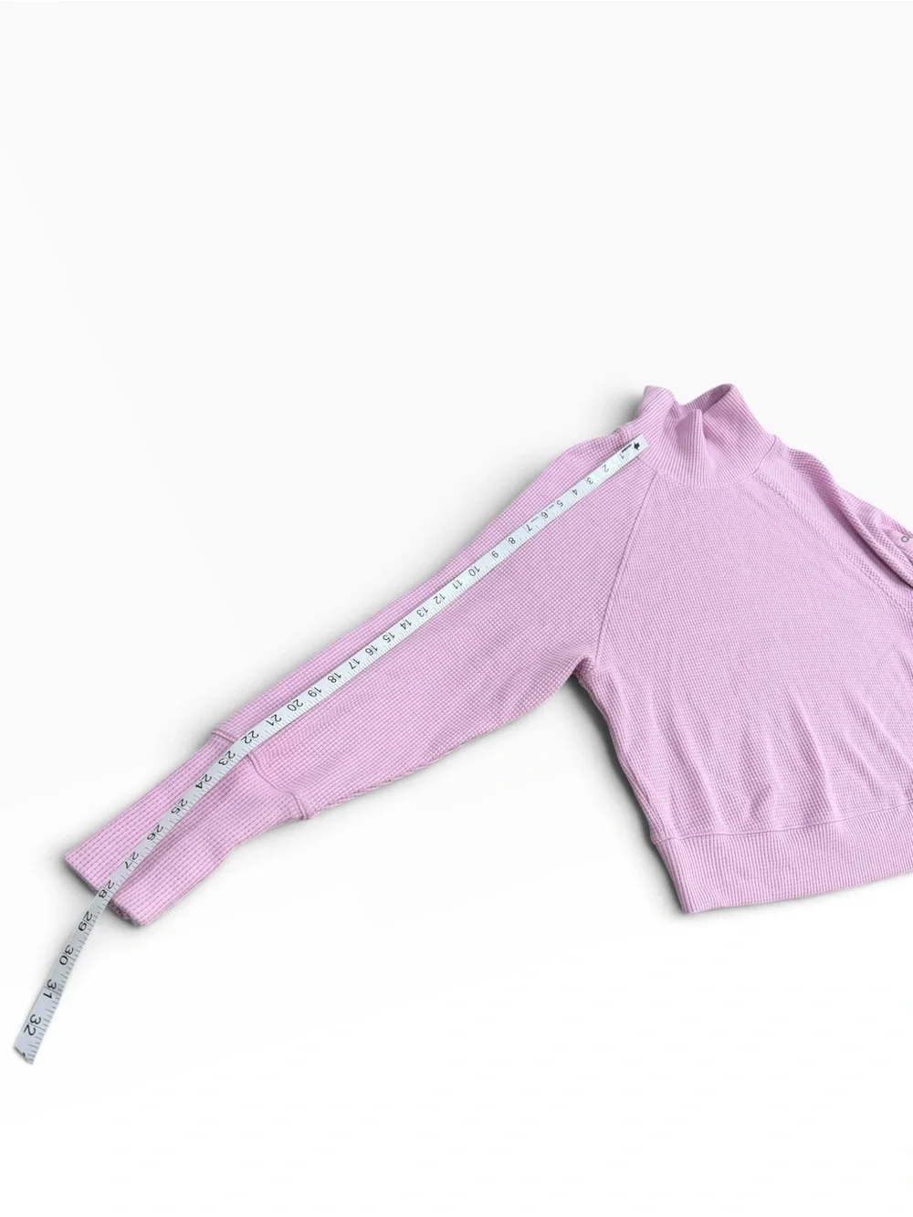 Alo Yoga Sugar Plum Waffle Weekend Escape Mock Neck Sweatshirt Small